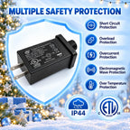 12V 18W Class 2 Power Supply, IP44 Replacement Yard Inflatable Adapter