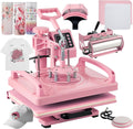 5 in 1 Heat Press Machine 12x15 Inch, Heat Press Machine for T Shirts Hat Cap Mug Plate 360° Swing Away, Sublimation
