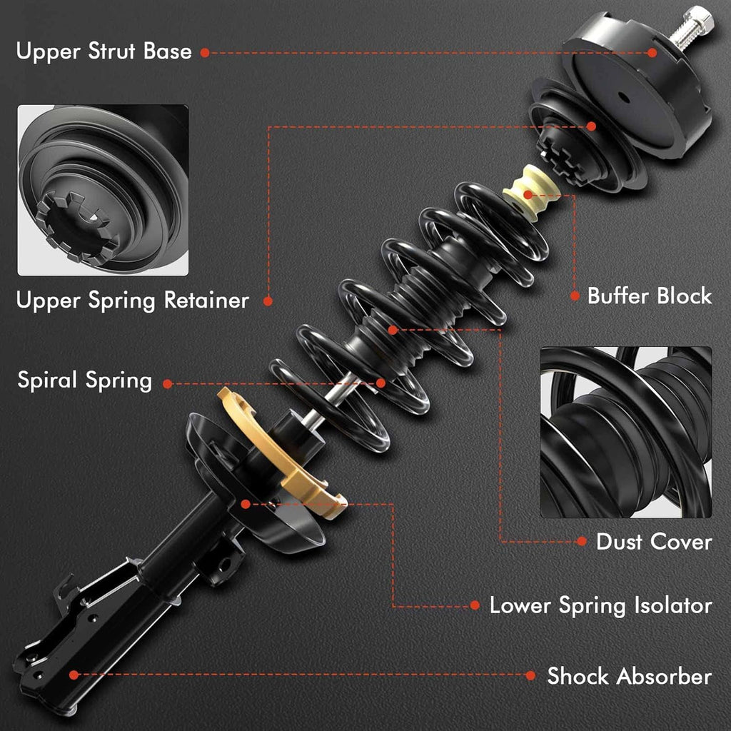 A-Premium Front Complete Strut & Coil Spring Assembly