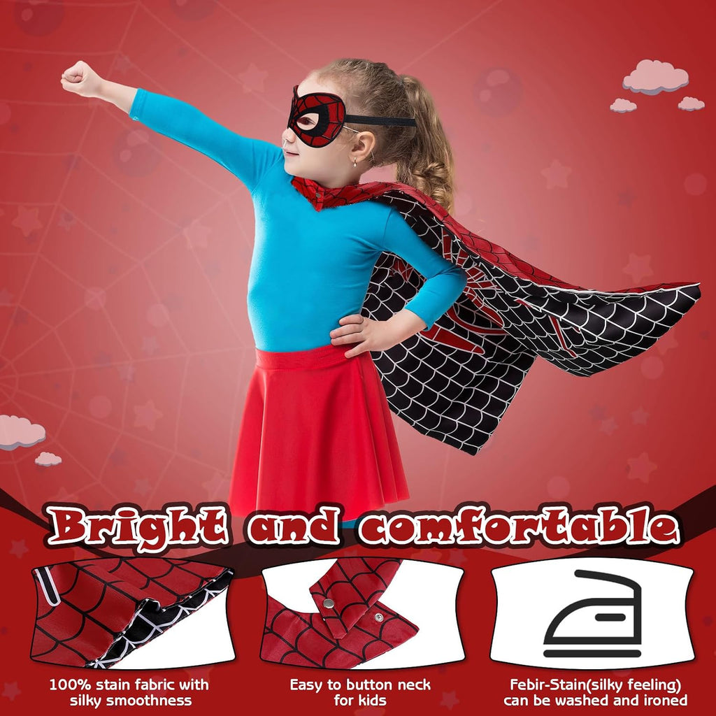Superhero Capes for Kids,Hero Capes and Masks Fit for 4-12years old boy and girls Dress up and Holiday Costumes.