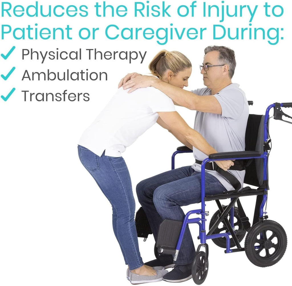 Gait Belt (350lbs) Transfer Belt with Handles - Medical Nursing Safety Patient Assist - Bariatric, Elderly, Handicap