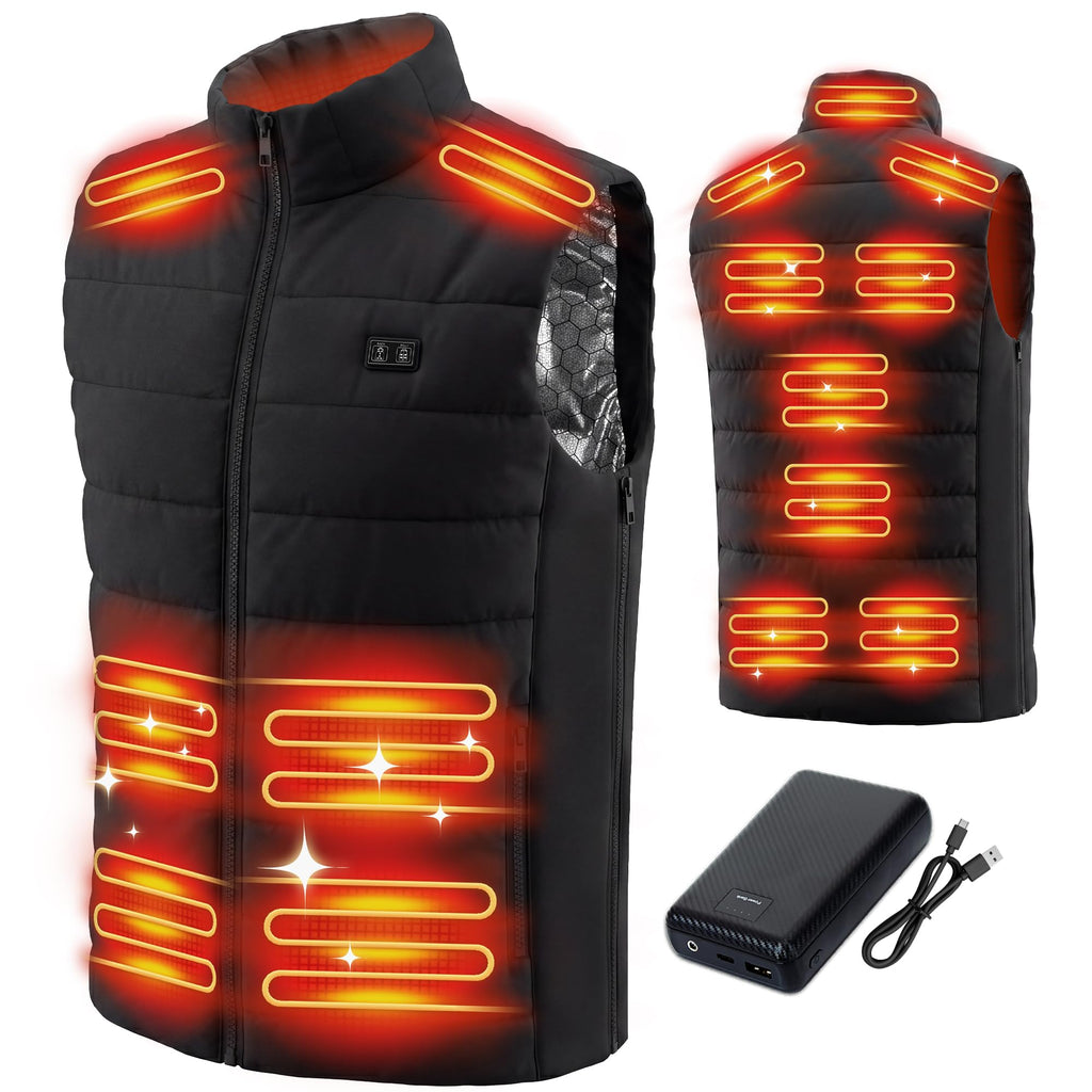 Outdoor Heated Vest for Men: Winter Heated Jacket with Battery Pack