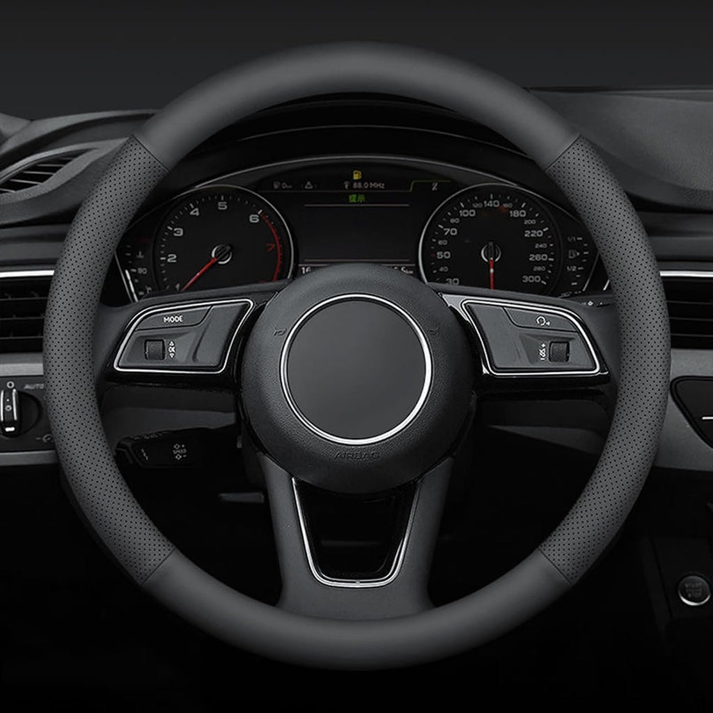 Steering Wheel Cover Standard Size 14.5-15 inch, Non-Slip Car Wheel Cover Protector, Non-Folding Packaging