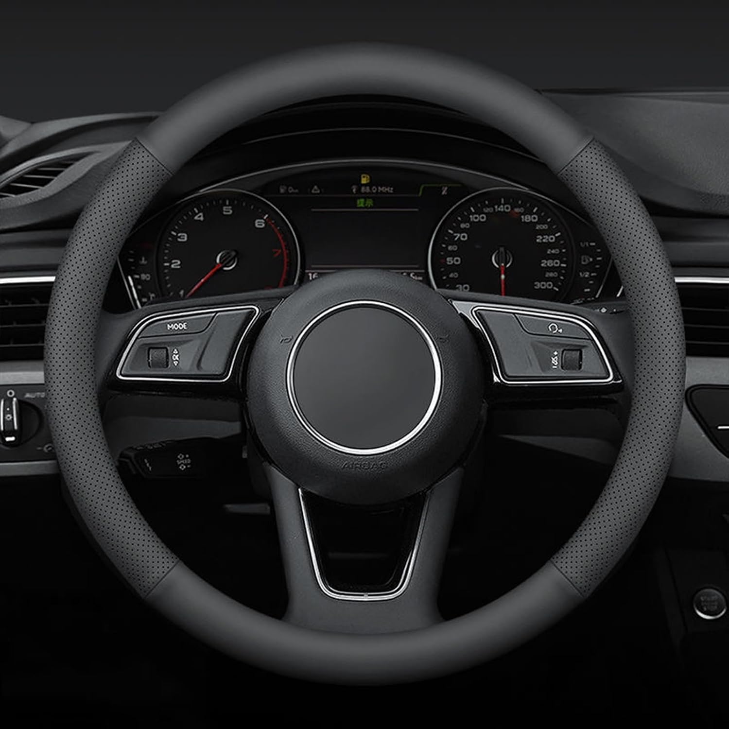 Steering Wheel Cover Standard Size 14.5-15 inch, Non-Slip Car Wheel Cover Protector, Non-Folding Packaging