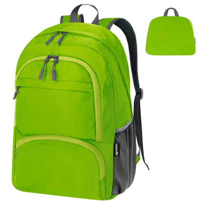 20L Lightweight Packable Hiking Daypack Foldable Backpack for Men Women Small Travel Outdoor Foldable Shoulder Bag-green