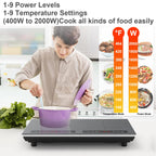 Double Induction Cooktop 2 Burner 110V 4000W Portable Table Stove
