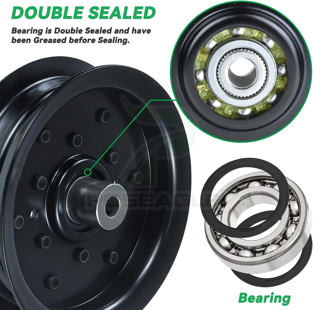 532196106 Idler Pulley with 532177968 Pulley for YTH22V46 Mowers