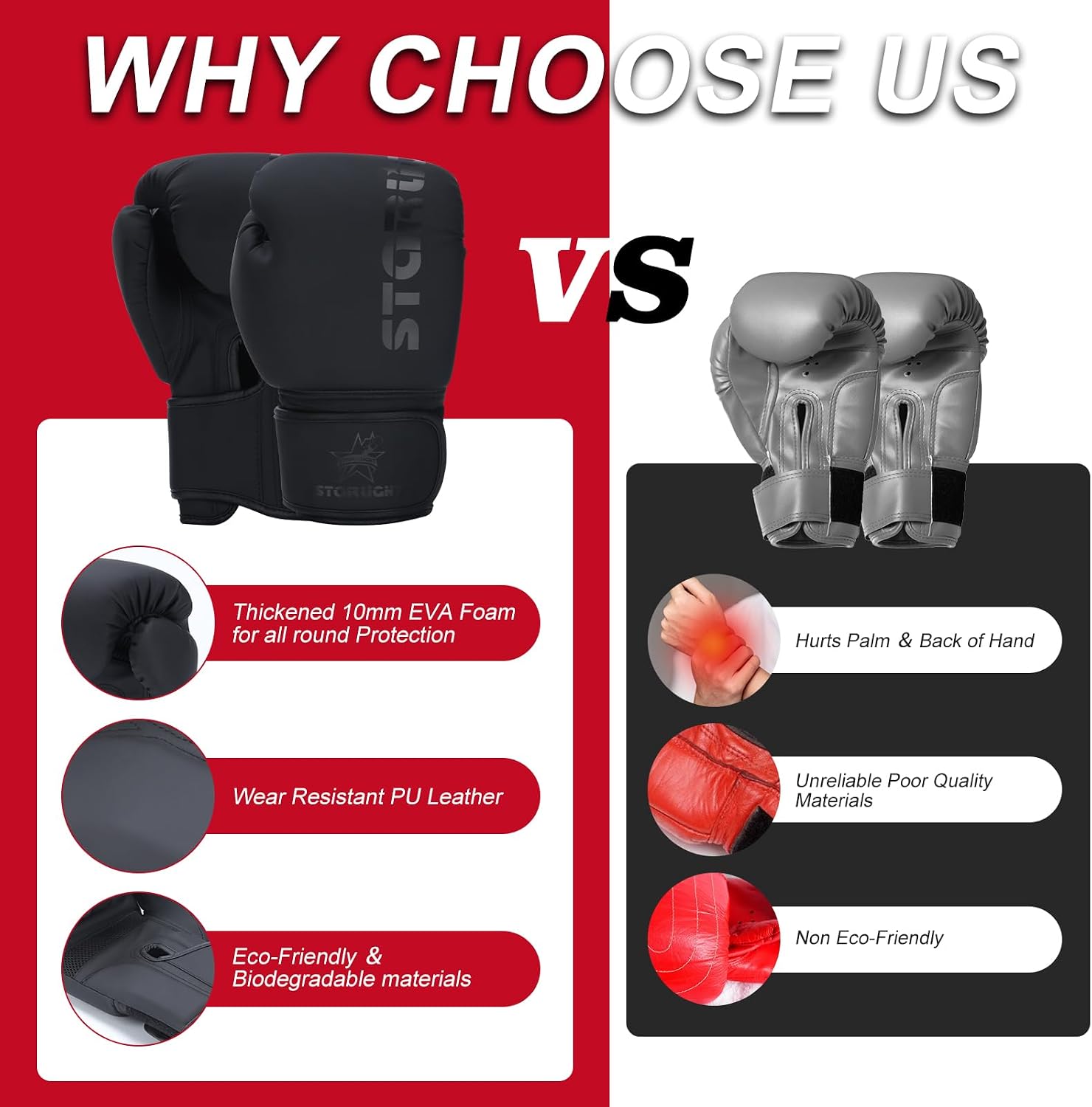 Boxing Gloves for Men Women, Sparring Training Punching MMA Kickboxing Boxing Gloves, Heavy Bag Workout Gloves for