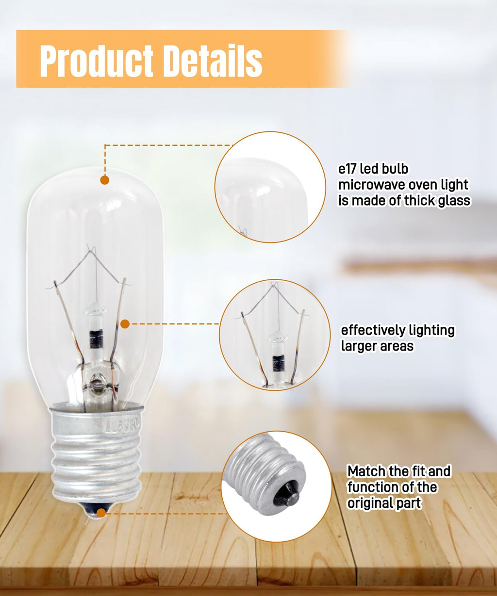 AWTURBO 2Pack 5304464090 Microwave Light Bulb Replacement