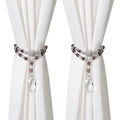 Luxury Crystal Beaded Magnetic Curtain Tieback, Gray
