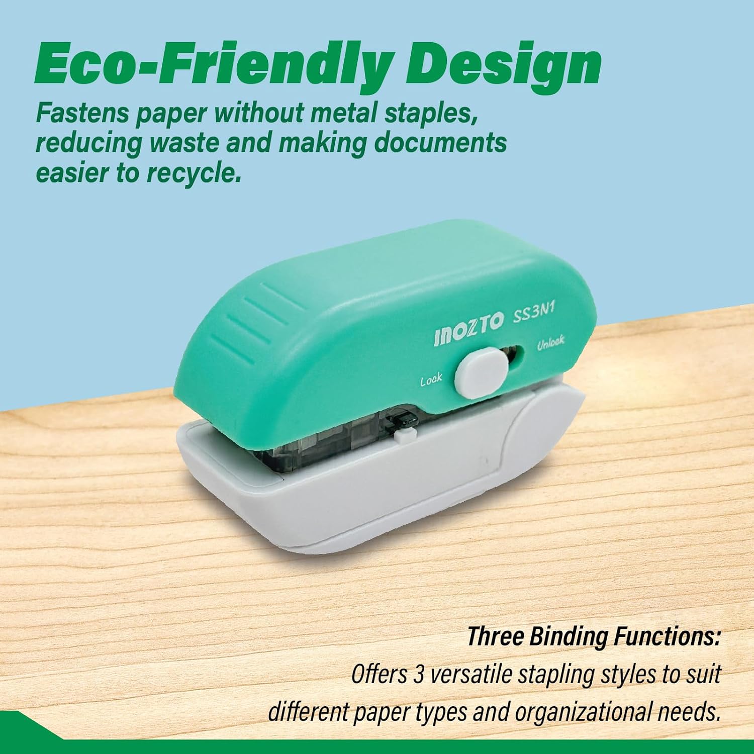 3-in-1 Multifunctional Staple-Free Stapler, Hole Punch & Letter Opener – Revolutionize Your Office Stapling
