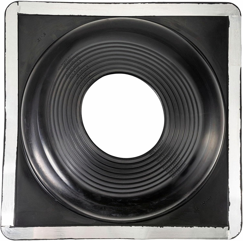 #7 (DFE107B) Square Black EPDM Flexible Pipe Flashing, Roof Jack, Pipe Boot Flashing (for OD Pipe Sizes 6" - 12")