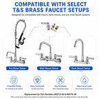 VISELTIS Hot & Cold Spindle Assembly Replacement for T&S Brass Faucets