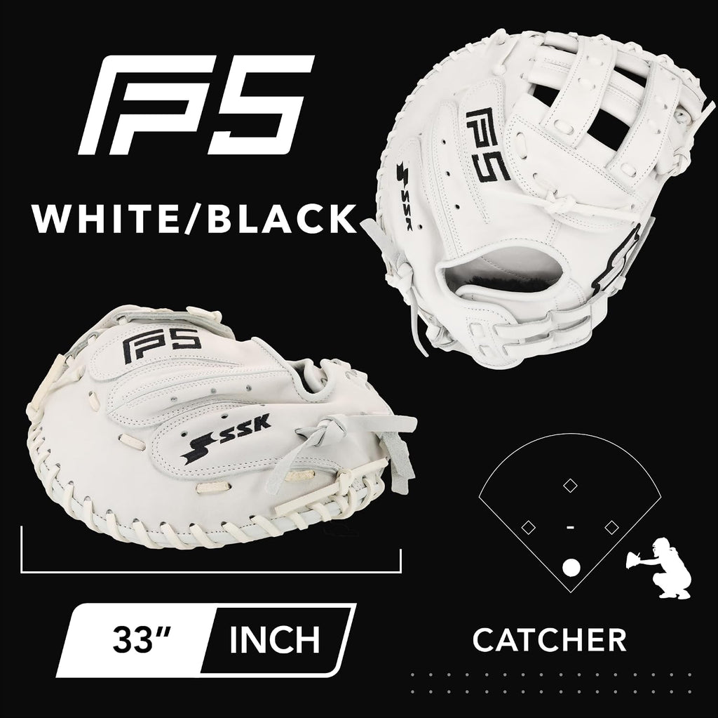 FP5 Fastpitch Softball Catcher’s Mitt 33” – 34” Right & Left Hand Throw Premium Full Leather Softball Glove