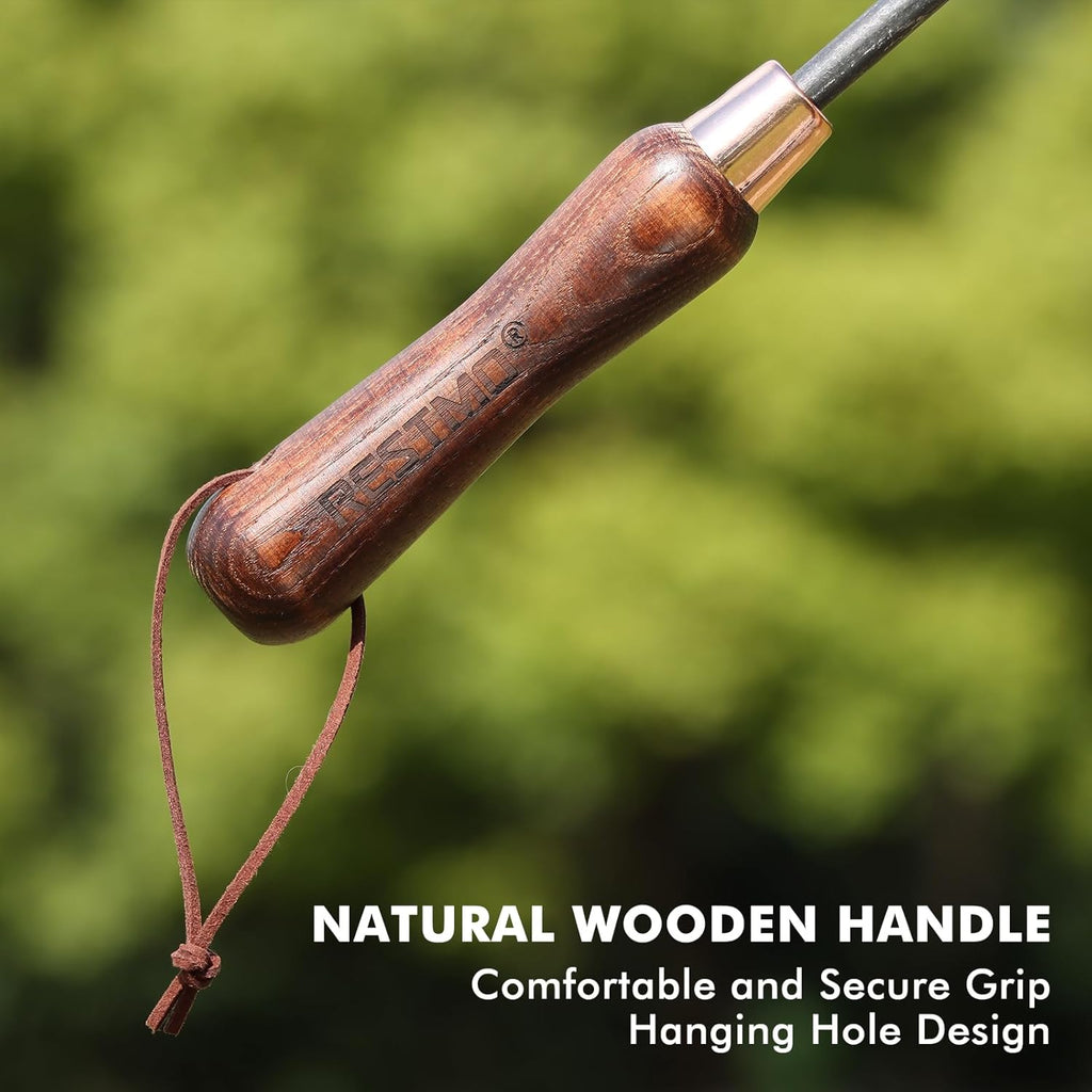 3-in-1 Heavy Duty Gardening Tools Kit, Premium Carbon Steel Garden Hand Tools with Ergonomic Wooden Handle Includes
