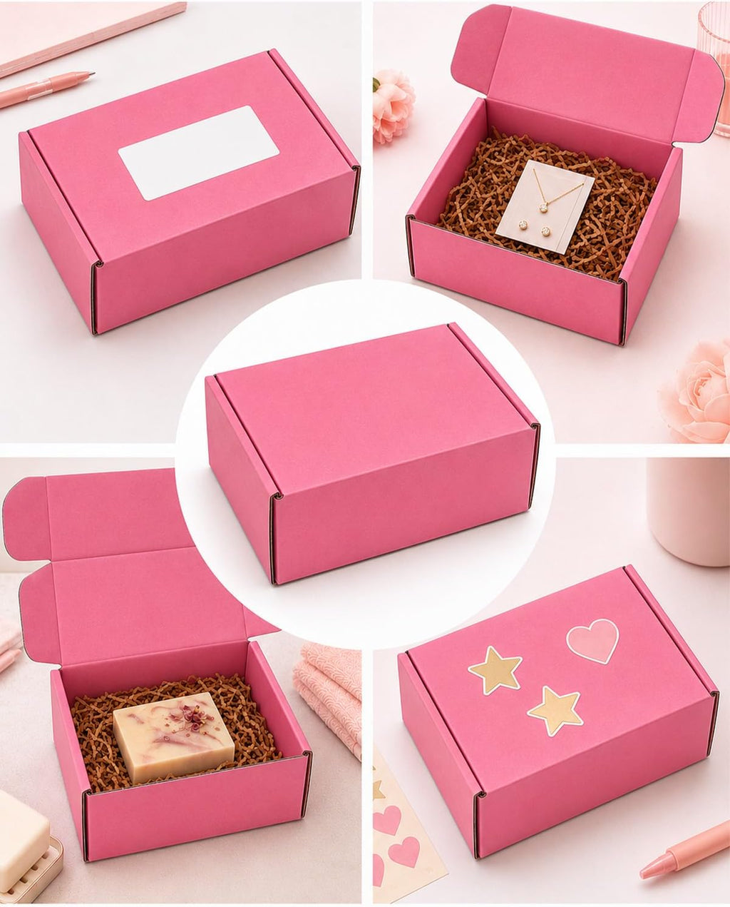 Cardboard Box, 50 Pack Small Shipping Boxes Corrugated Mailer Boxes, Cardboard Shipping Box For Shipping Packaging