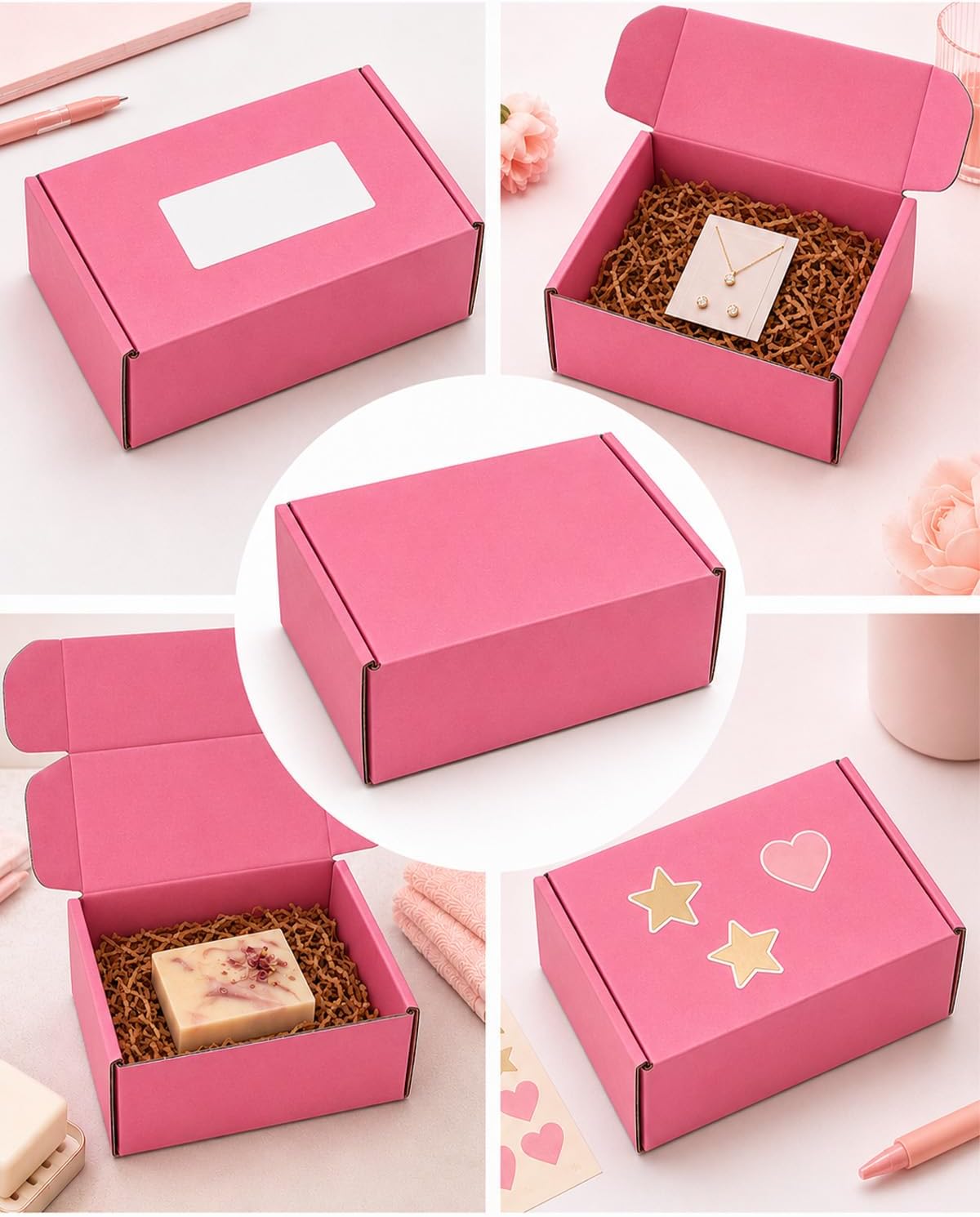Cardboard Box, 50 Pack Small Shipping Boxes Corrugated Mailer Boxes, Cardboard Shipping Box For Shipping Packaging