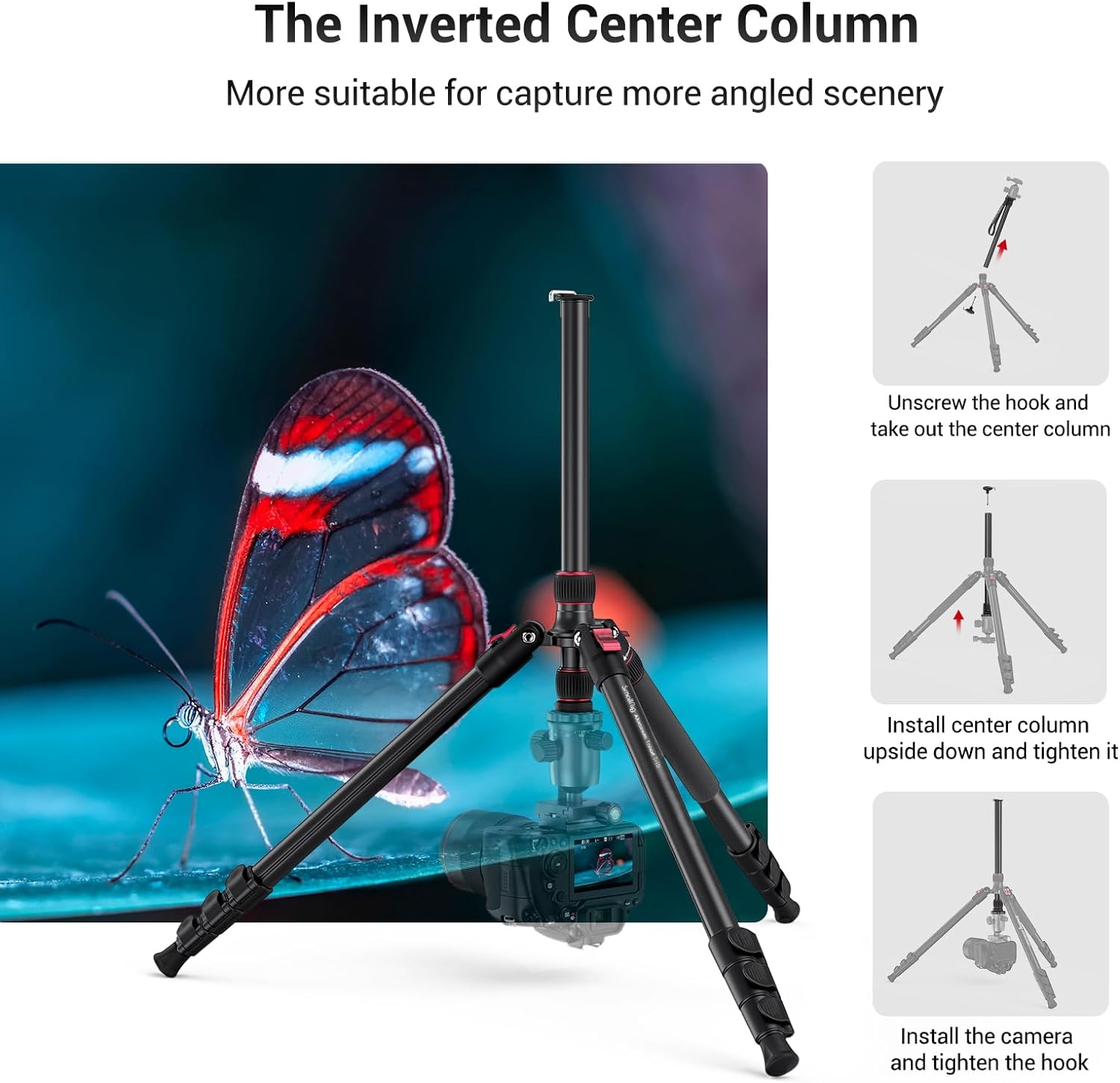T-10 68" Foldable Aluminum Camera Tripod/Monopod | Max. Payload 33lb, Height Adjustable from 19.7" to 67.7", Works