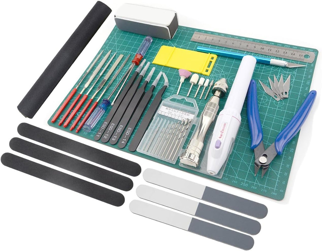 Professional 33 PCS Model Tools Kit Modeler Basic Tools Craft Set Hobby Building Tools Kit for Gundam Car Model