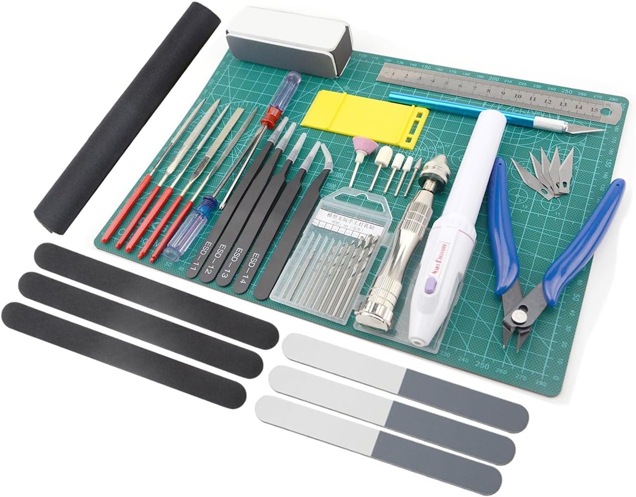 Professional 33 PCS Model Tools Kit Modeler Basic Tools Craft Set Hobby Building Tools Kit for Gundam Car Model