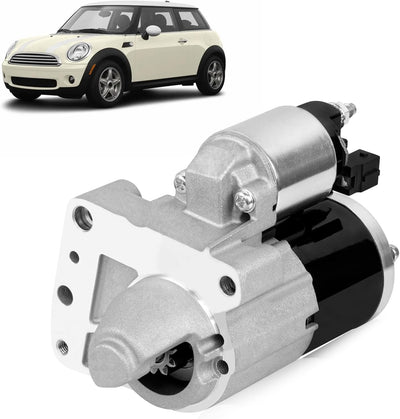 New Starter Motor Compatible with Mini Cooper 2007-2015,Countryman 2014-2016,Paceman 2013-2016(L4 1.6L),10 Teeth Clockwise/2V/0.9KW,Replace#19000N,12417582309,12417540897,12417552105,SBO0215