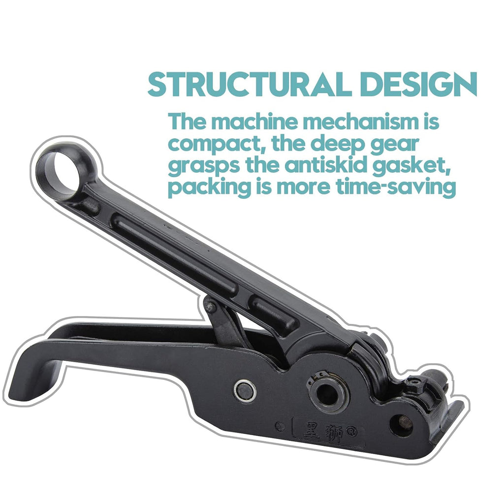 Upgraded Heavy Duty Poly Strapping Tensioner Sealer Cutter Manual Packing Tools Kit for 1/2"-3/4" Width Polyester