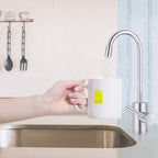 Hot Water Dispenser, Dual Handle Faucet, Brushed Nickel