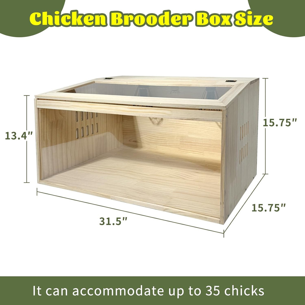 20-Piece Large Chicken Brooder Box, All-in-One Kit Brooder Box, Brooder for Chicks, Quail, Hamsters, Up to 35 Chicks