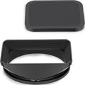 77mm Square Metal Screw-in Mount Lens Hood Shade with Cap for 77mm Canon Nikon Sony Leica Leitz Carl Zeiss