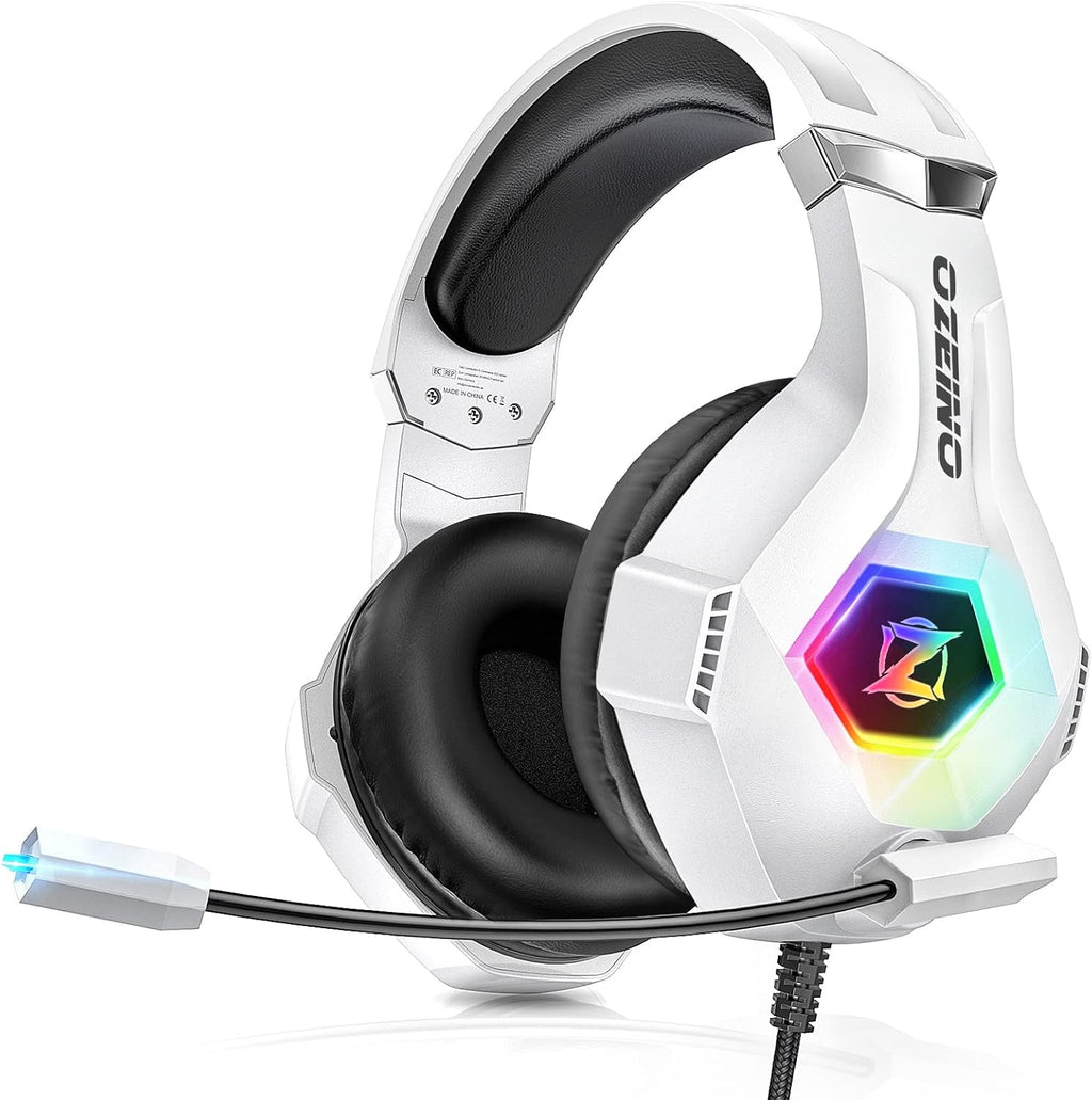 Gaming Headset for PC, Ps4, Ps5, Xbox Headset with 7.1 Surround Sound Gaming Headphones with Noise Canceling Mic, LED