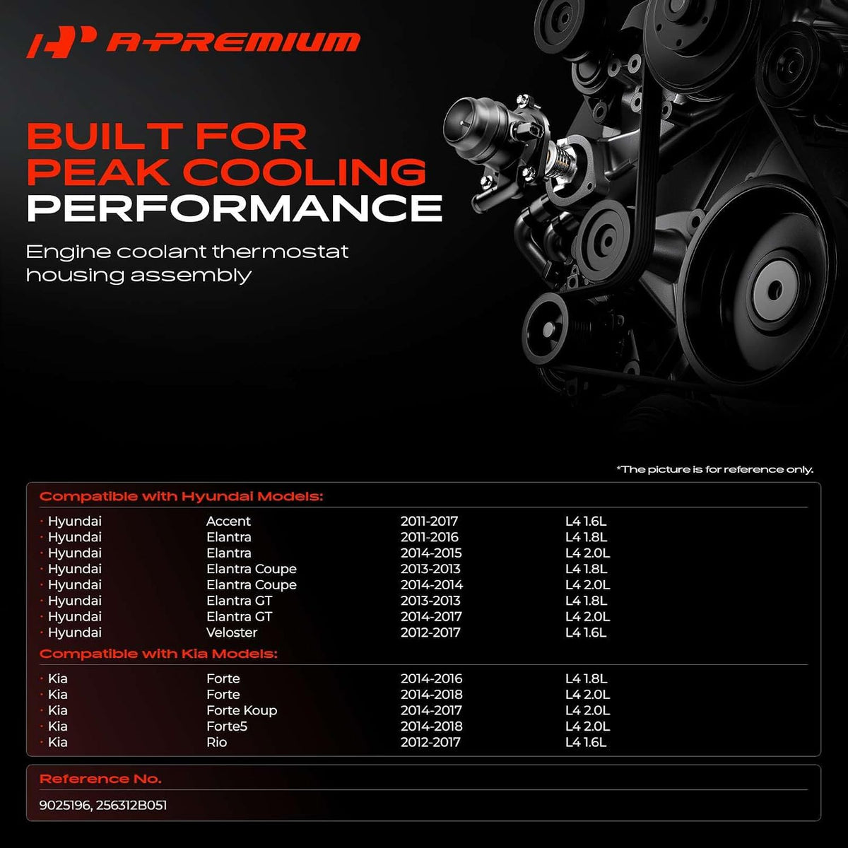 A-Premium Engine Coolant Thermostat Housing Assembly