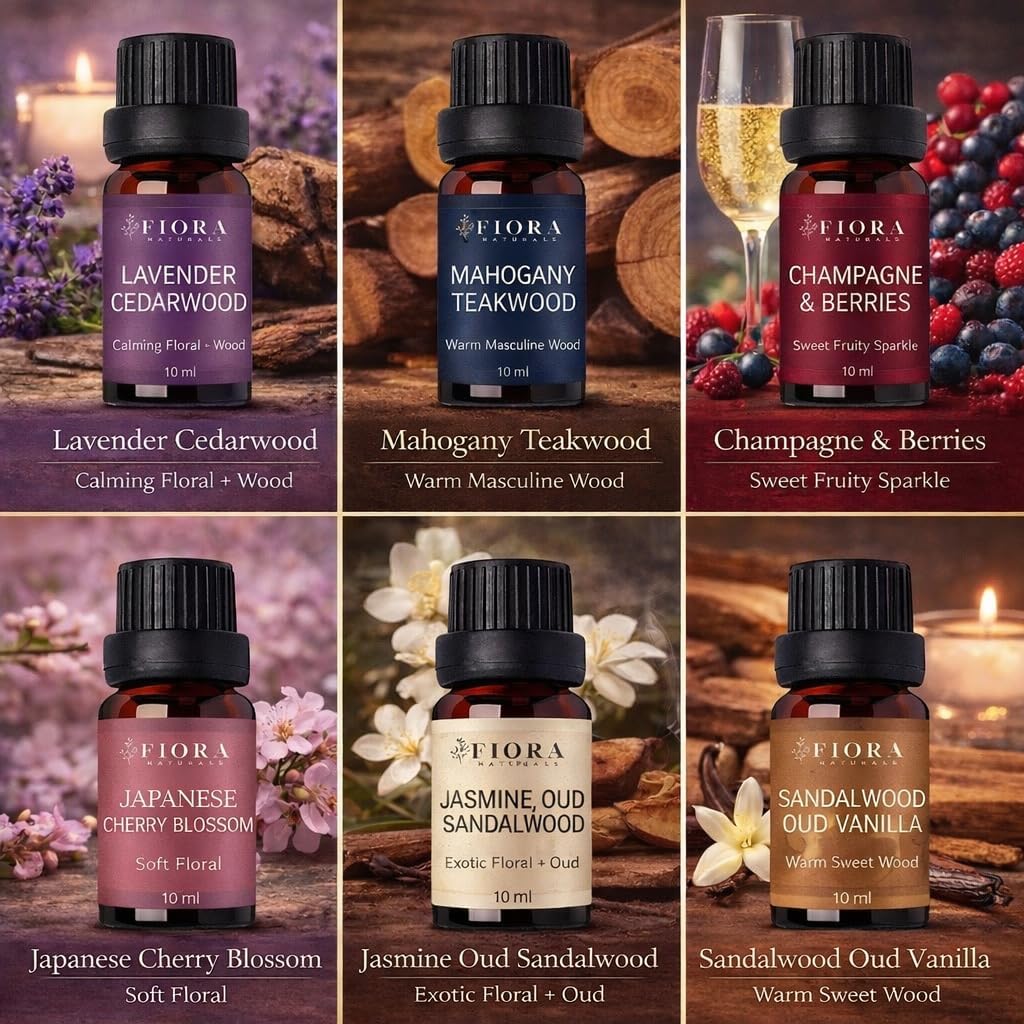 Premium Fragrance Oil Set for Candle Making, Soap, Wax Melts and Diffusers | Concentrated Scented Oils for Home