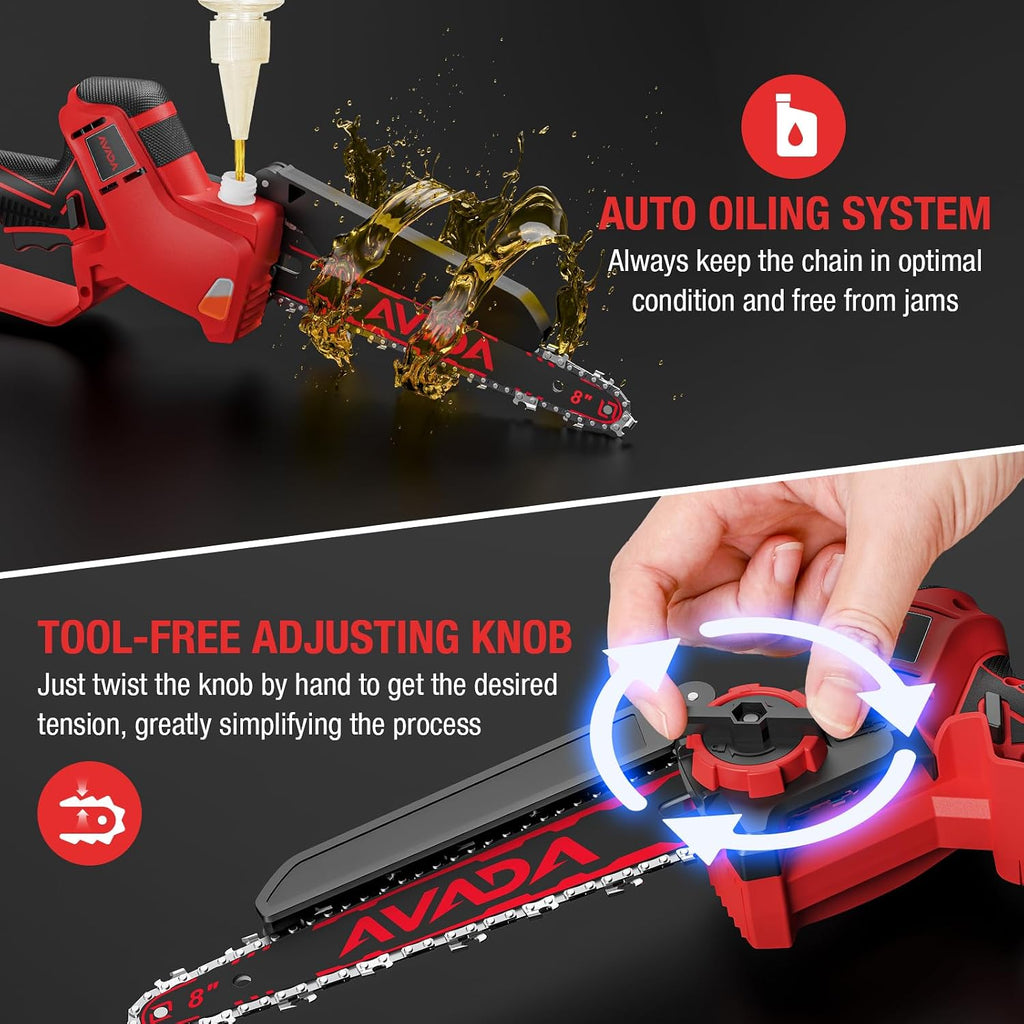 2-IN-1 Cordless 8-Inch Pole Saw & Chainsaw for Milwaukee M18 Battery - 1200W Brushless Motor, Total Reach of Max 15.9