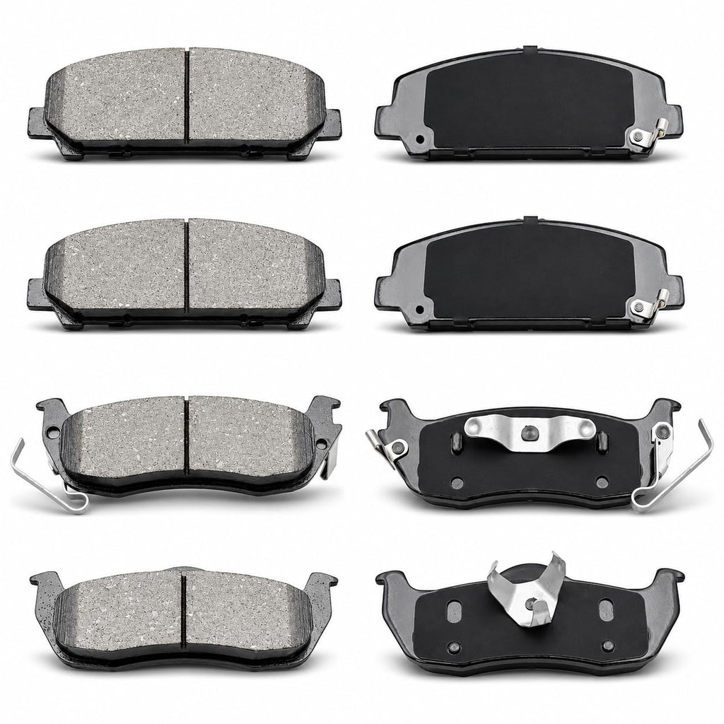 8pc Ceramic Brake Pads Fit for 2008-2015 Nissan Titan