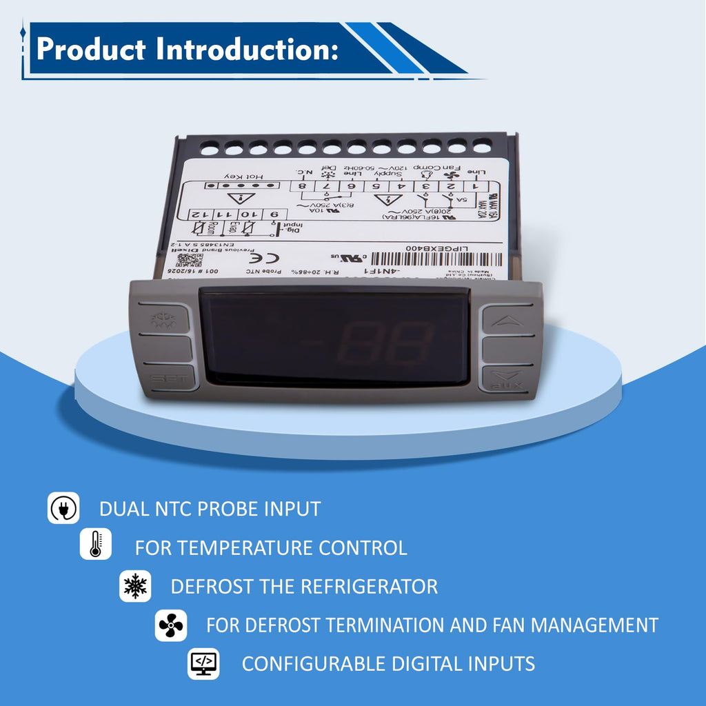 for Dixell XR06CX-4N1F1 Temperature Controller with 2 NTC Sensor Probe