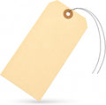 Large Manila Shipping Tags with Wire, 100 Count, #8, 6 1/4" x 3 1/8"
