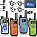 Walkie Talkies Long Range for Adults,Rechargeable Walkie Talkies FRS NOAA Family Emergency Walky Talky,Portable 2 Way