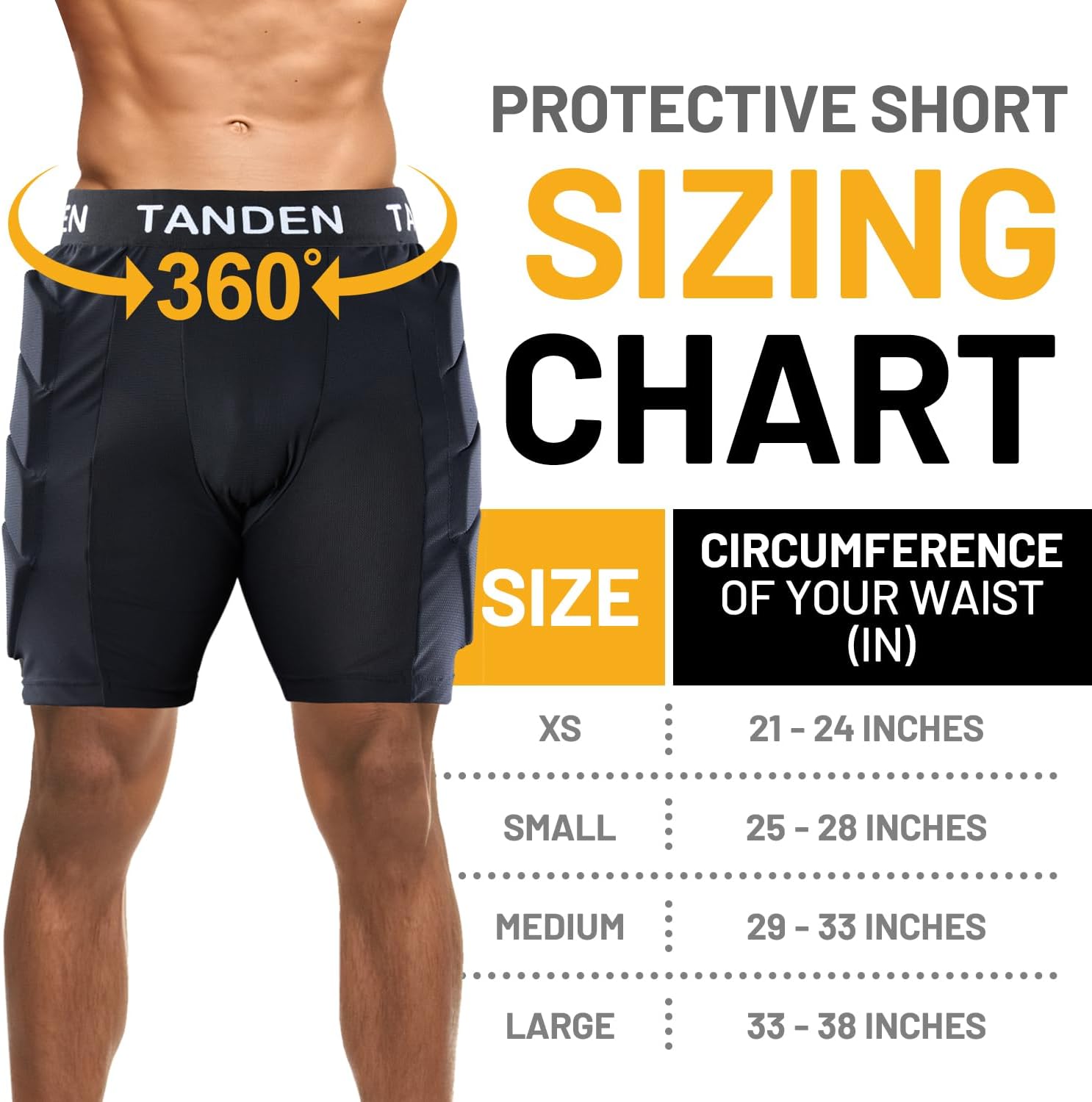Padded Shorts Hip Impact Shorts Tailbone Protector Pad for Snowboarding Pads, Snowboard Butt Pad for Skating Ski