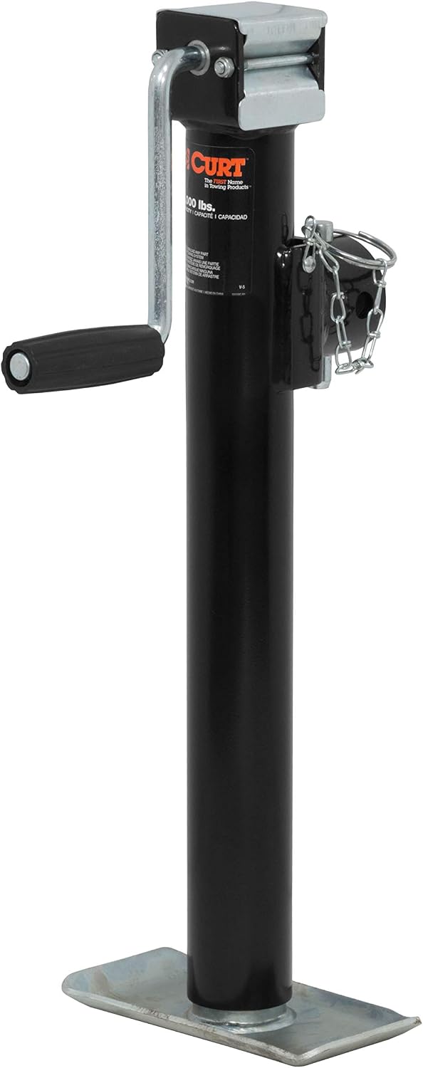 28324 Weld-On Pipe-Mount Swivel Trailer Jack, 2,000 lbs., 15 Inches Vertical Travel