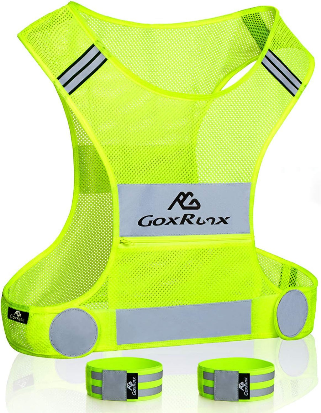 Reflective Vest Running Gear,Lightweight Reflective Safety Vests with Arm Bands