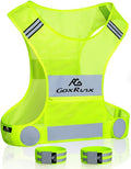 Reflective Vest Running Gear,Lightweight Reflective Safety Vests with Arm Bands