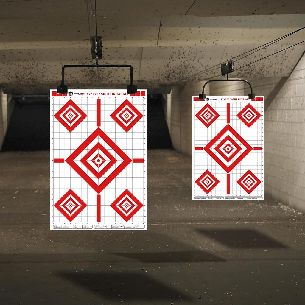 Sight in Shooting Range Paper Target, 17X25 Inch Paper Shooting Targets Suitable for Handgun, Rifle, Pellet Gun