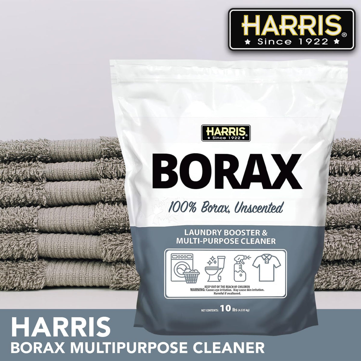 Borax Powder Hard Water Laundry Booster and Multi-Purpose Cleaner, 10lb (Unscented)