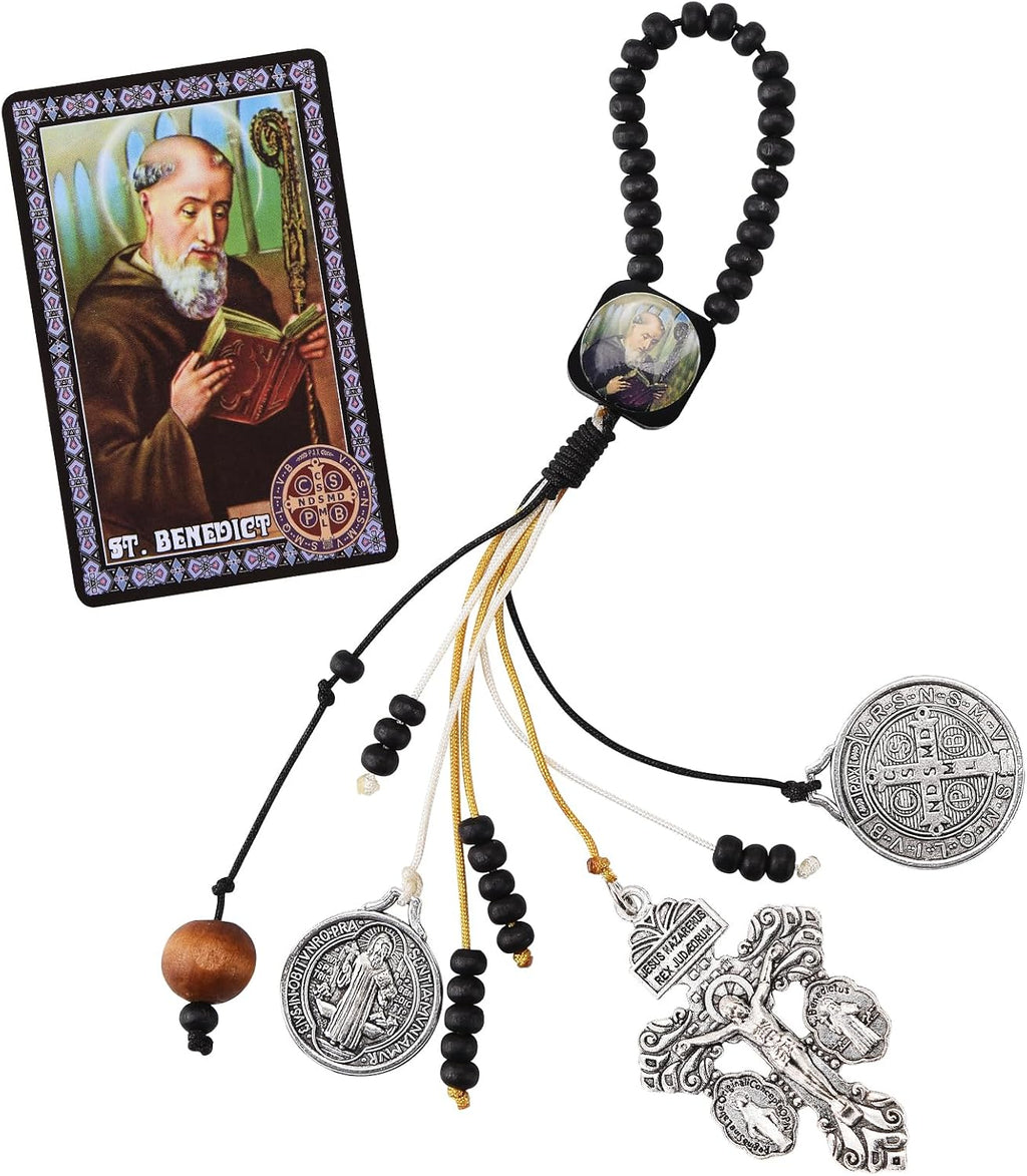 St Benedict Medals for Door with Pardon Crucifix Prayer Cards,House Blessing Catholic Gift Set for New Home Door