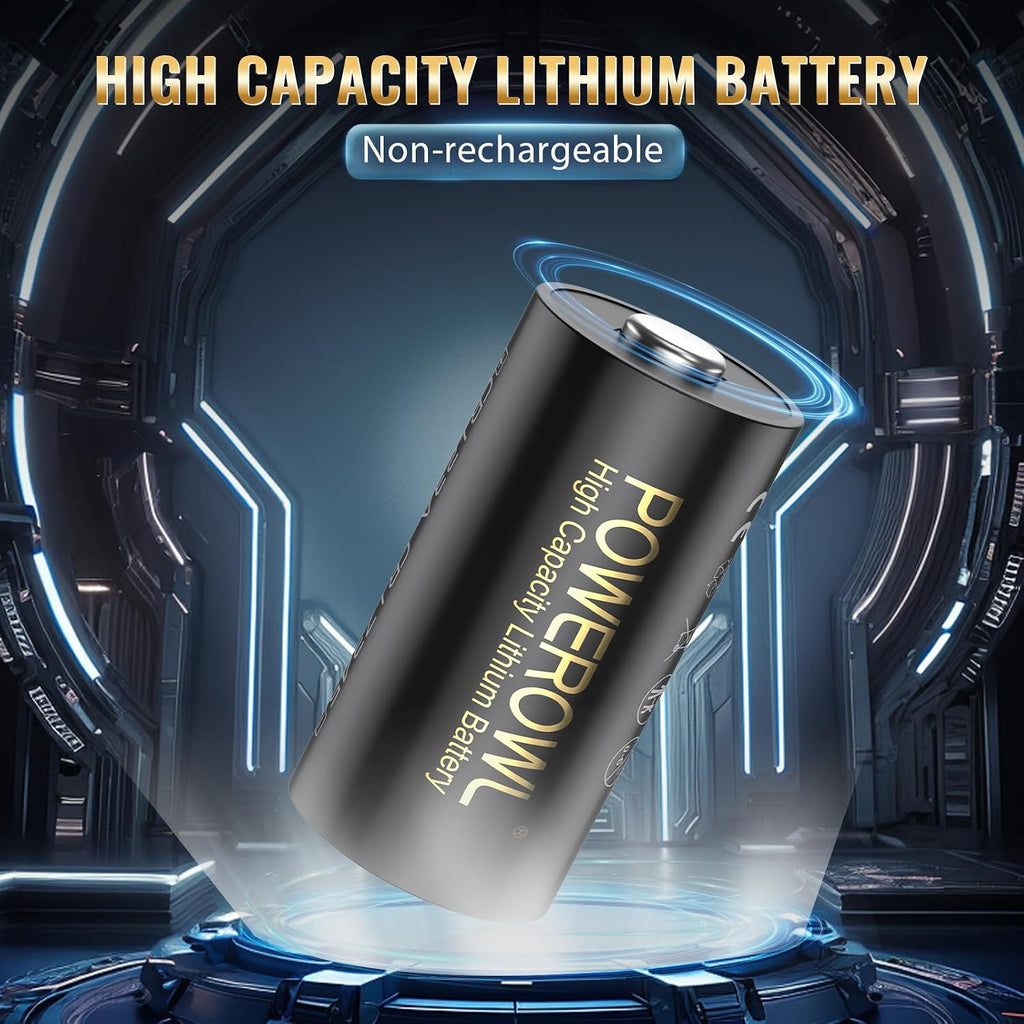 CR123A 3V Lithium Battery 6 Count, High Capacity 123 Batteries, Long-Lasting Power