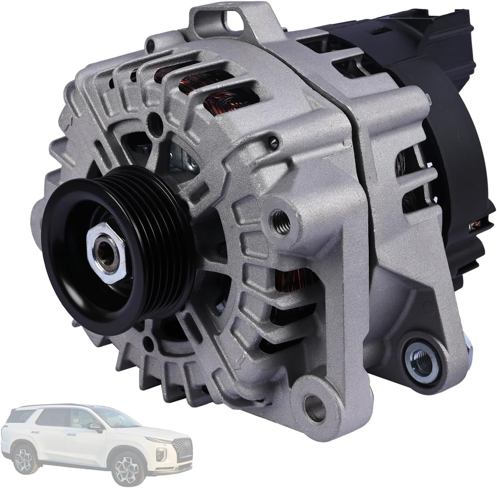 Alternator 13.5V 180AMP 37300-3L060 373003L060 Compatible with Hyundai Palisade 2020-2023 Kia Telluride 2020-2022 3.8L