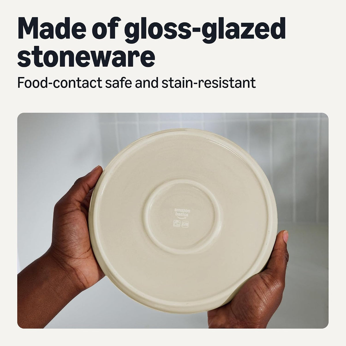 Glazed Stoneware Salad Plates, Ceramic 4-Piece Set, Microwave, Dishwasher and Freezer-Safe, Stain-Resistant, 8.3 in.