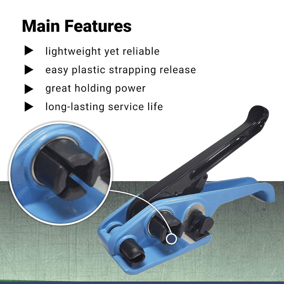 PET Strapping Tensioner Tool P-330 (with Cutter) for 5/8" Width PET & Polypropylene (PP) Strapping - Strong Strapping
