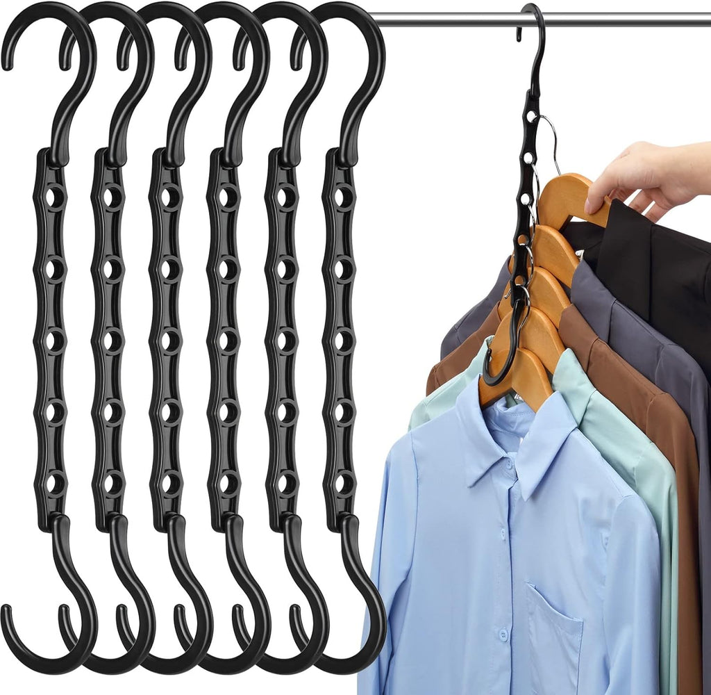 6 Pack-Closet-Organizers-and-Storage, Magic-Hangers-Space-Saving-for-Clothes