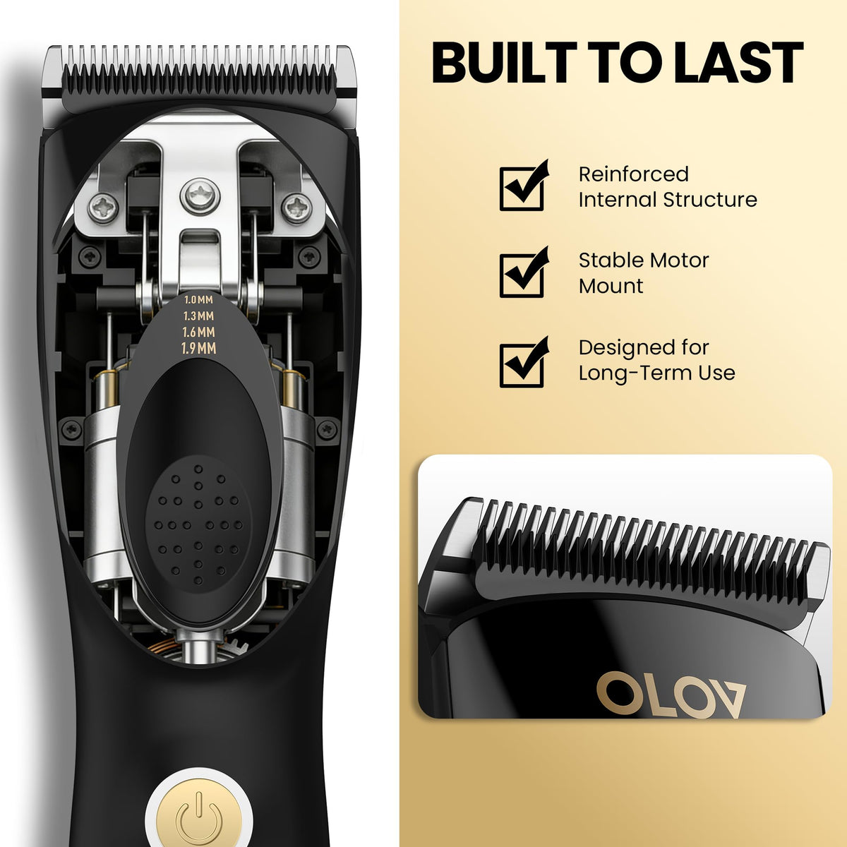 Hair Clippers for Men, Cordless Hair Clipper Kit, Adjustable 4 Length Setting, 2-Speed Settings, Replaceable Ceramic